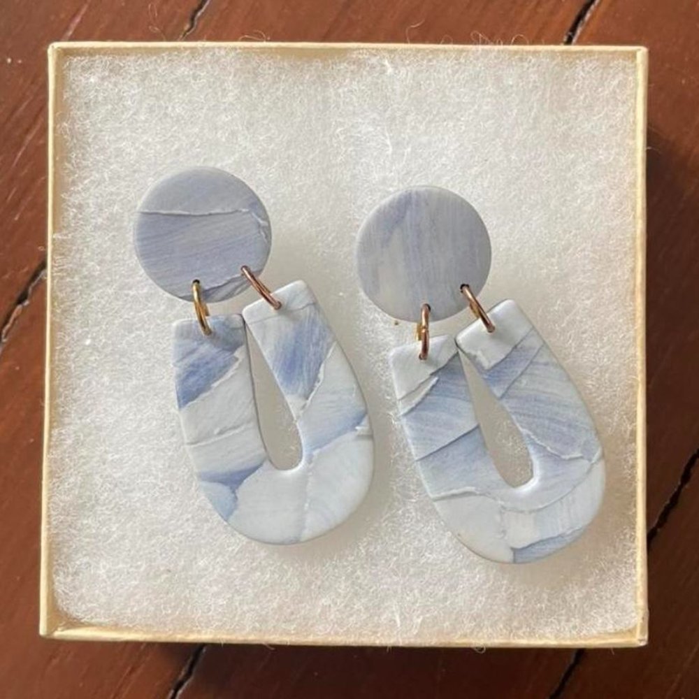 hand-made clay earrings